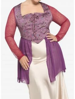 HUNIVERS Her Universe Disney Hocus Pocus Sarah Peplum Long-Sleeve Top Plus Size