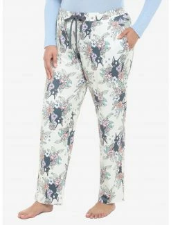 BIOWORLD Her Universe Studio Ghibli Kiki's Delivery Service Jiji Floral Pajama Pants Plus Size