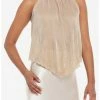 HER Champagne Handkerchief Halter Top