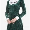 HUNIVERS Her Universe Disney The Haunted Mansion Ghost Host Velvet Long-Sleeve Dress