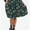 HUNIVERS Universal Monsters Creature From The Black Lagoon Allover Print Skirt Plus Size