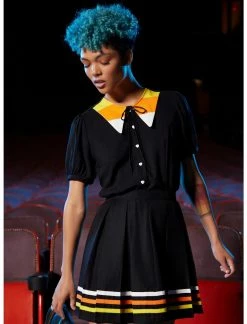 HUNIVERS Candy Corn Collar Woven Button-Up -Her Universe shop unnamed file 1281