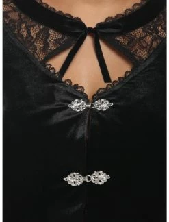 HUNIVERS Black Velvet Hi-Low Jacket Plus Size -Her Universe shop unnamed file 1285