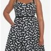 HUNIVERS Bats Retro Dress Plus Size