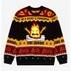 OURUNVRS Our Universe Studio Ghibli Howl's Moving Castle Calcifer Scary & Powerful Holiday Sweater