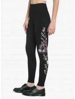 HUNIVERS Harry Potter Deathly Hallows Floral Leggings -Her Universe shop unnamed file 1400