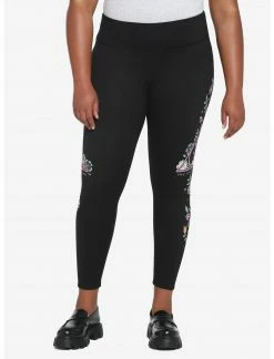 HUNIVERS Harry Potter Deathly Hallows Floral Leggings Plus Size -Her Universe shop unnamed file 1441