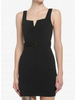 HER Black Belted Dress
