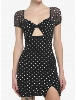 HER Black & White Polka Dot Dress