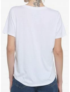 HUNIVERS Her Universe White V-Neck Favorite T-Shirt -Her Universe shop unnamed file 1509