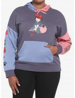 HUNIVERS Her Universe Studio Ghibli Kiki's Delivery Service Color-Block Hoodie Plus Size