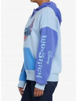 HUNIVERS Disney Lilo & Stitch Color-Block Hoodie -Her Universe shop unnamed file 166