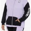 HUNIVERS Kuromi Fortune Teller Color-Block Skimmer Hoodie Plus Size