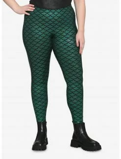 HUNIVERS Mermaid Scale Leggings Plus Size
