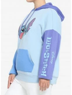HUNIVERS Disney Lilo & Stitch Color-Block Hoodie Plus Size -Her Universe shop unnamed file 1734
