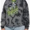 HUNIVERS Beetlejuice Icons Wash Crop Hoodie Plus Size