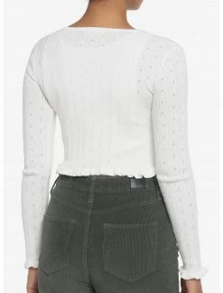 HER Ivory Crop Tie-Front Cardigan -Her Universe shop unnamed file 1963