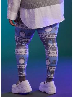 HUNIVERS Her Universe Studio Ghibli My Neighbor Totoro Holiday Fair Isle Leggings Plus Size -Her Universe shop unnamed file 20