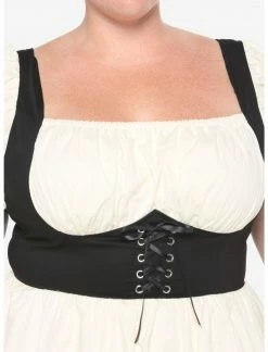 HUNIVERS Ivory Lace Ruffle Corset Dress Plus Size -Her Universe shop unnamed file 2015