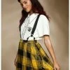 HUNIVERS Harry Potter Hufflepuff Pleated Suspender Skirt