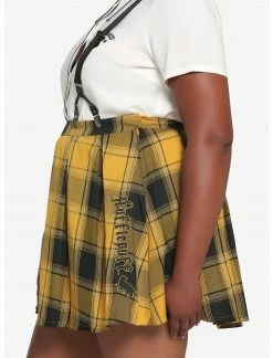 HUNIVERS Harry Potter Hufflepuff Pleated Suspender Skirt Plus Size -Her Universe shop unnamed file 2150