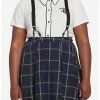 HUNIVERS Harry Potter Ravenclaw Pleated Suspender Skirt Plus Size