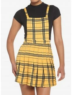 ALMOST Yellow Plaid Twofer Skirtall