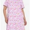 HUNIVERS Hello Kitty And Friends Pastel Collage Button-Up Dress Plus Size