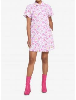 HUNIVERS Hello Kitty And Friends Pastel Collage Button-Up Dress -Her Universe shop unnamed file 2194