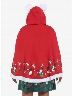 HUNIVERS Her Universe Disney Holiday Mickey Mouse Hooded Cape Plus Size -Her Universe shop unnamed file 233