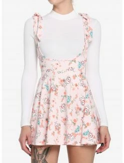 HUNIVERS Disney The Aristocats Marie Floral Suspender Skirt