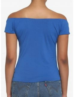 HUNIVERS Blue Off-The-Shoulder Top -Her Universe shop unnamed file 2422