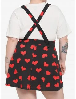 HUNIVERS Red Hearts Black Suspender Skirt Plus Size -Her Universe shop unnamed file 2450