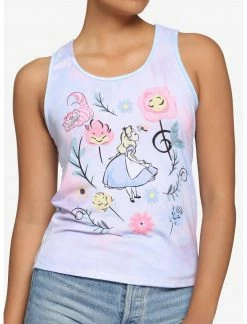 HUNIVERS Disney Alice In Wonderland Watercolor Tie-Dye Tank Top