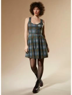 HUNIVERS Outlander Lace-Up Tartan Plaid Dress -Her Universe shop unnamed file 2550