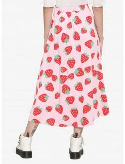 HUNIVERS Pink Strawberry Maxi Skirt -Her Universe shop unnamed file 2586