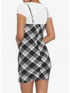ALMOST Black & White Plaid Twofer Dress -Her Universe shop unnamed file 2611
