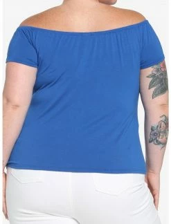 HUNIVERS Blue Off-The-Shoulder Top Plus Size -Her Universe shop unnamed file 2634