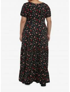 HER Mushrooms Allover Print Empire Waist Midi Dress Plus Size -Her Universe shop unnamed file 268