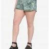 HUNIVERS Her Universe Disney Tinker Bell Green Tie-Dye Soft Shorts Plus Size