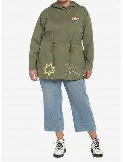 HUNIVERS Her Universe Marvel Ms. Marvel Patch Anorak Jacket Plus Size -Her Universe shop unnamed file 2691