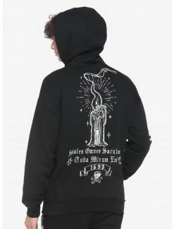 OURUNVRS Our Universe Disney Hocus Pocus Black Flame Candle Binx Hoodie