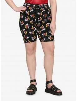 HUNIVERS Disney Mickey Mouse Poses Bike Shorts Plus Size