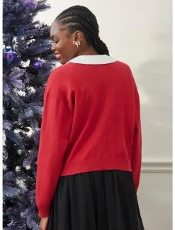 HUNIVERS Her Universe Holiday Retro Mistletoe Skimmer Cardigan -Her Universe shop unnamed file 381