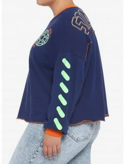 HUNIVERS Her Universe Star Wars Galactic Empire Neon Sweatshirt Plus Size Her Universe Exclusive -Her Universe shop unnamed file 389