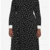 HUNIVERS Wednesday Icons Collar Long-Sleeve Dress Plus Size