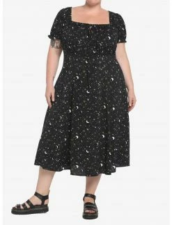HER Ditsy Celestial Midi Dress Plus Size