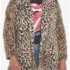HER Leopard Faux Fur Coat Plus Size