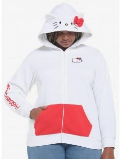 HUNIVERS Hello Kitty 3D Ears Hoodie Plus Size