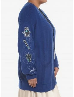 HUNIVERS Her Universe Doctor Who Icon Embroidered Open Cardigan Plus Size -Her Universe shop unnamed file 593
